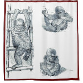 Monkey Around Young Gorilla Shower Curtain Douchegordijn (Voorkant)