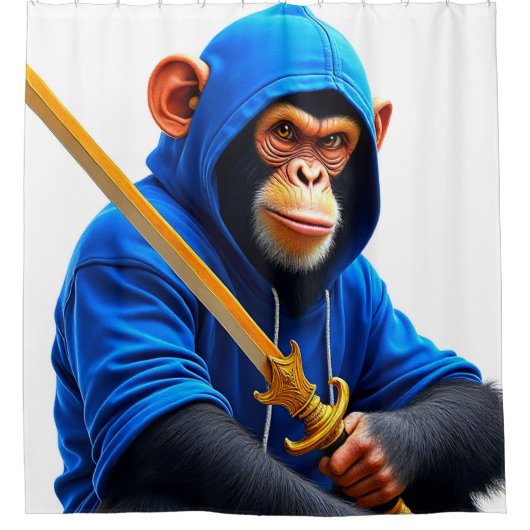Monkey Art Douchegordijn (Voorkant)