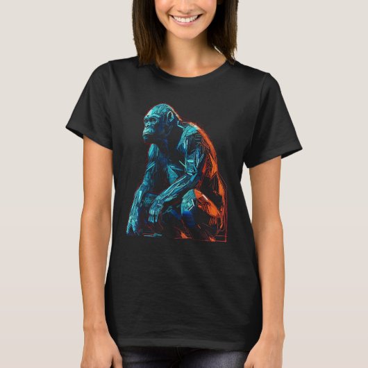 Monkey artwork - dierentuin gorilla t-shirt (Voorkant)