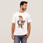 Monkey as Skater with Skateboard T-shirt (Voorkant volledig)