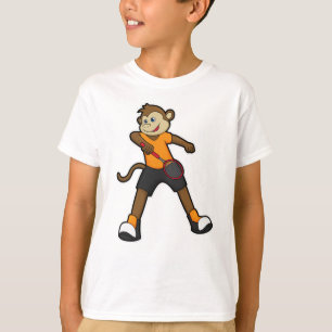 Monkey as Tennis player with Tennis racket T-shirt