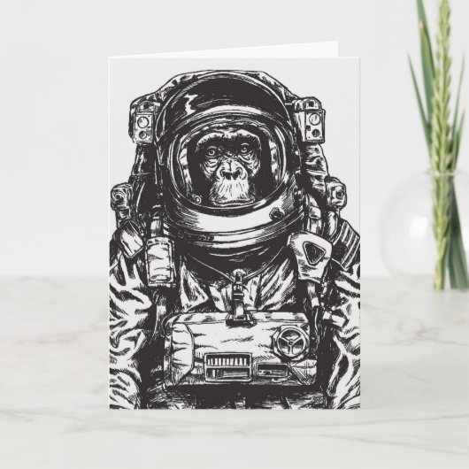 Monkey Astronaut Kaart (Voorkant)