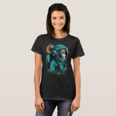 Monkey Astronaut Outer Space Explorer Science Stud T-shirt (Voorkant volledig)