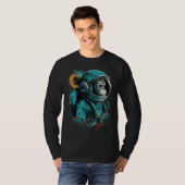 Monkey Astronaut Outer Space Explorer Science Stud T-shirt (Voorkant volledig)
