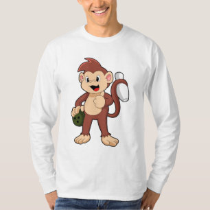 Monkey at Bowling with Bowling T-shirt