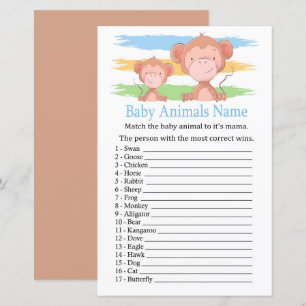 Monkey Baby Dieren Naam Spel