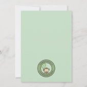 Monkey Baby shower Invitation CJ GREEN Kaart (Achterkant)