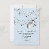 Monkey Baby shower Luier Raffle Ticket Kaart (Voorkant)