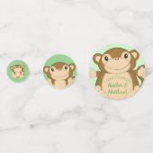 Monkey Baby shower Oerwoud Confetti (Voorkanten)