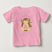Monkey Baby shower Roze (Voorkant)