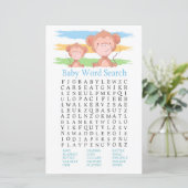 Monkey Baby shower Word Search Game (Staand voorkant)