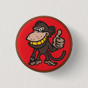 Monkey Badge 1 Ronde Button 3,2 Cm