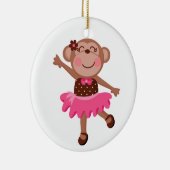 Monkey Ballerina Keramisch Ornament (Rechts)