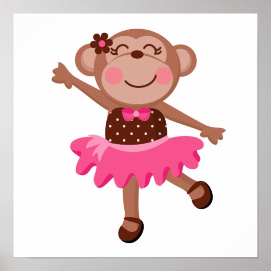 Monkey Ballerina Poster (Voorkant)