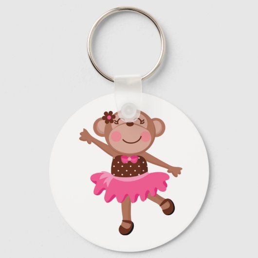 Monkey Ballerina Sleutelhanger (Voorkant)