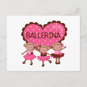 Monkey Ballet Briefkaart