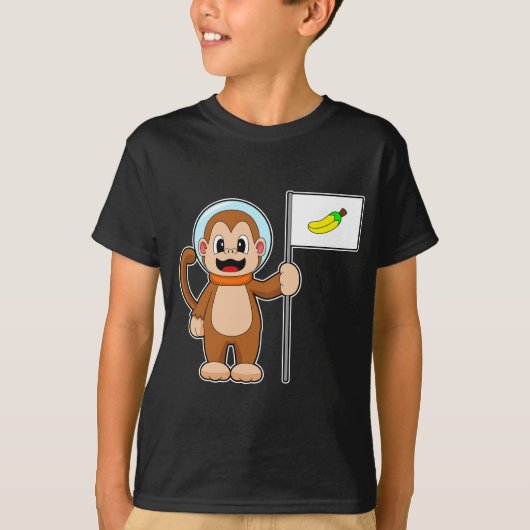 Monkey Banana Astronautenruimte T-shirt (Voorkant)