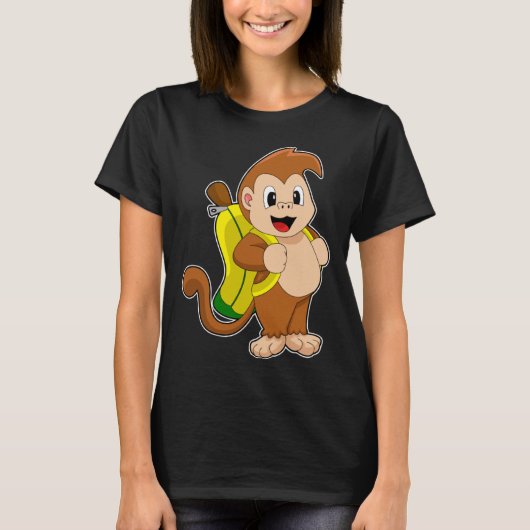 Monkey Banana Backpack T-shirt (Voorkant)