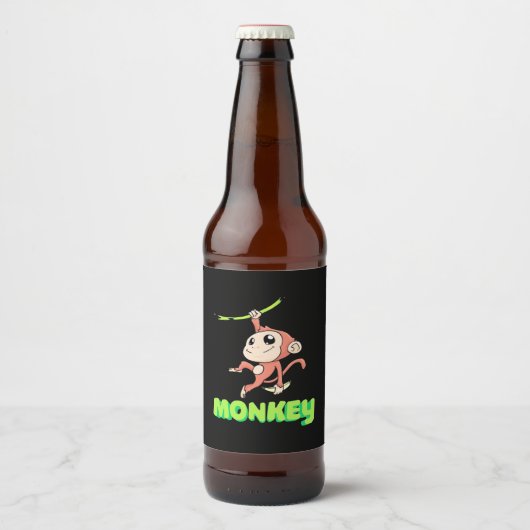 Monkey Banana Bier Etiket (Voorkant)