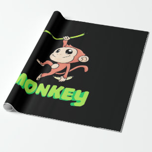Monkey Banana Cadeaupapier