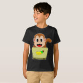 Monkey Banana Laptop T-shirt (Voorkant volledig)