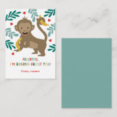 Monkey Bananas Over u Klaslokaal Valentijn Kaart (Voorkant / Achterkant)