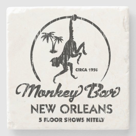 Monkey Bar New Orleans Stenen Onderzetter (Voorkant)