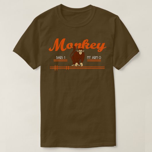Monkey Bars 0 My Arms 1 Monkey Giften T-shirt (Design voorkant)
