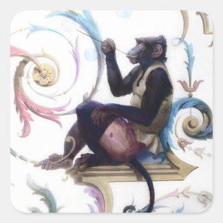 Monkey Bgloebels Vierkante Sticker