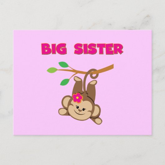 Monkey Big Sister Briefkaart (Voorkant)