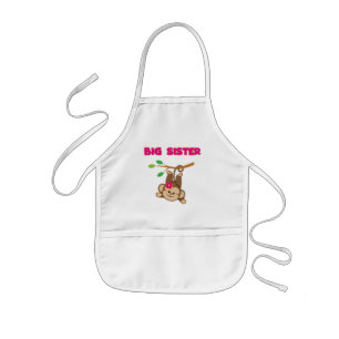 Monkey Big Sister Kinder Schort