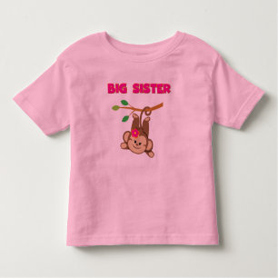 Monkey Big Sister Kinder Shirts