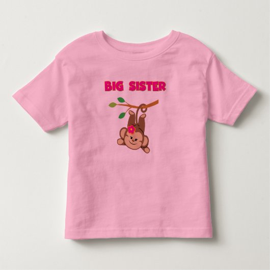 Monkey Big Sister Kinder Shirts (Voorkant)