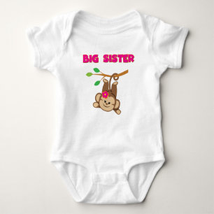 Monkey Big Sister Romper