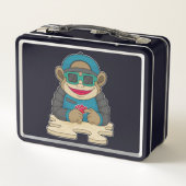 Monkey bij Poker met pokerkaarten en zonnebrillen (Achterkant)