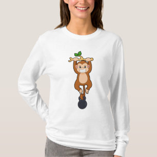 Monkey bij Sterke training met Dumbbell T-shirt
