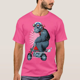 Monkey Bike Gorilla Cartoon Motorbike Ontwerp T-shirt
