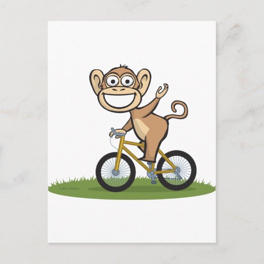 Monkey Biker Briefkaart (Voorkant)
