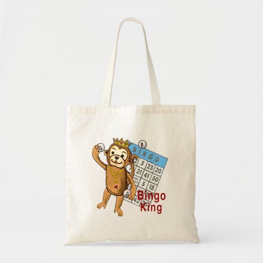 Monkey Bingo King aangepaste naam Canvas tas (Voorkant)