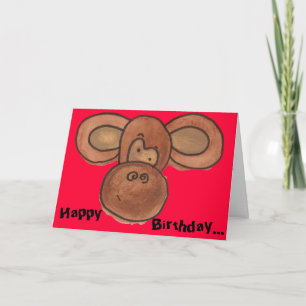 Monkey Birthday Kaart