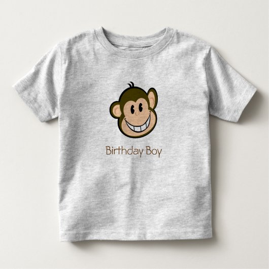 Monkey Birthday Kinder Shirts (Voorkant)