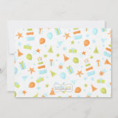 Monkey Birthday Party Invitation Kaart (Achterkant)