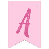 Monkey Birthday Party Pink Vlaggetjes (Derde vlag)