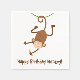 Monkey Birthday servetten