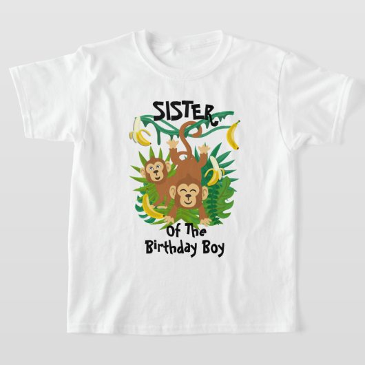 Monkey Birthday Shirt zuster Monkey Birthday (Laagn)