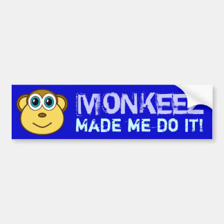 Monkey Bizness Face Design Bumpersticker