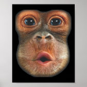 Monkey Blowing Stomach Face Poster (Voorkant)