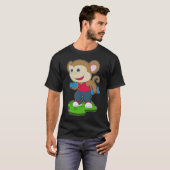 Monkey Bodybuilding Dumbbell T-shirt (Voorkant volledig)