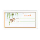 Monkey Bookplate Etiket (Voorkant)