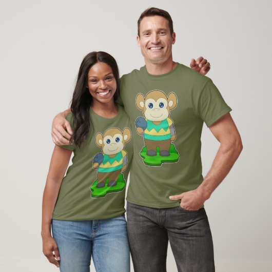 Monkey Bowling Bowling ball T-shirt (Unisex)